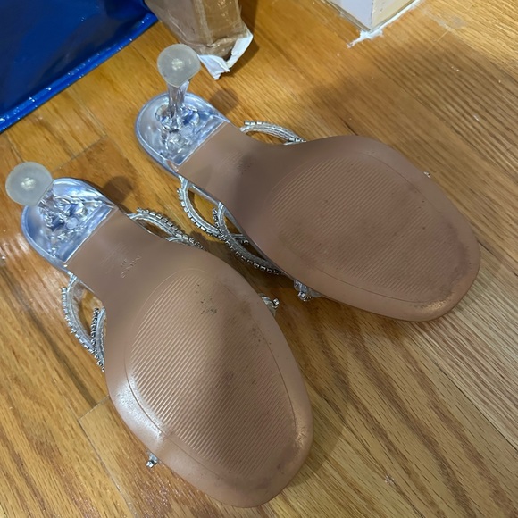 Mango Silver Rhinestone Heels - Picture 4 of 10